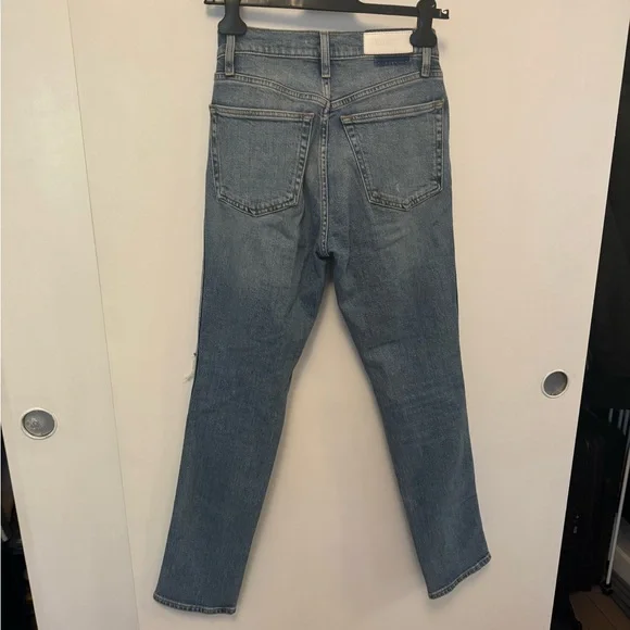 Re/Done Blue Distressed Women's Jeans - Picture 15 of 16